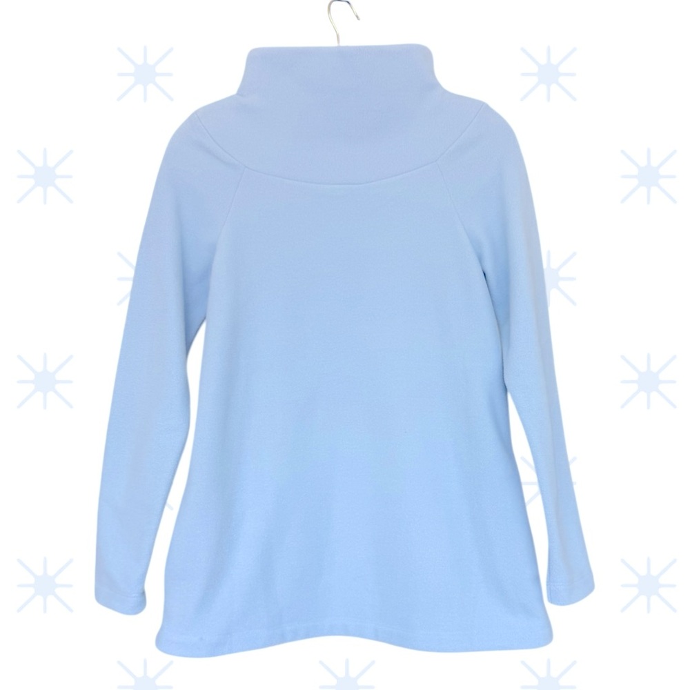Dudley Stephens Marielle Mock Neck Tunic Ice Blue Vello Fleece Small NWT - Picture 4 of 10
